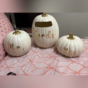 Wedding decorations card pumpkins